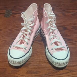 Converse Pink Canvas High-Tops